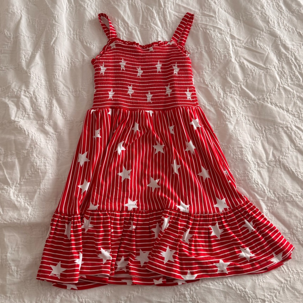 Little Sleepies Red and White Star Dress